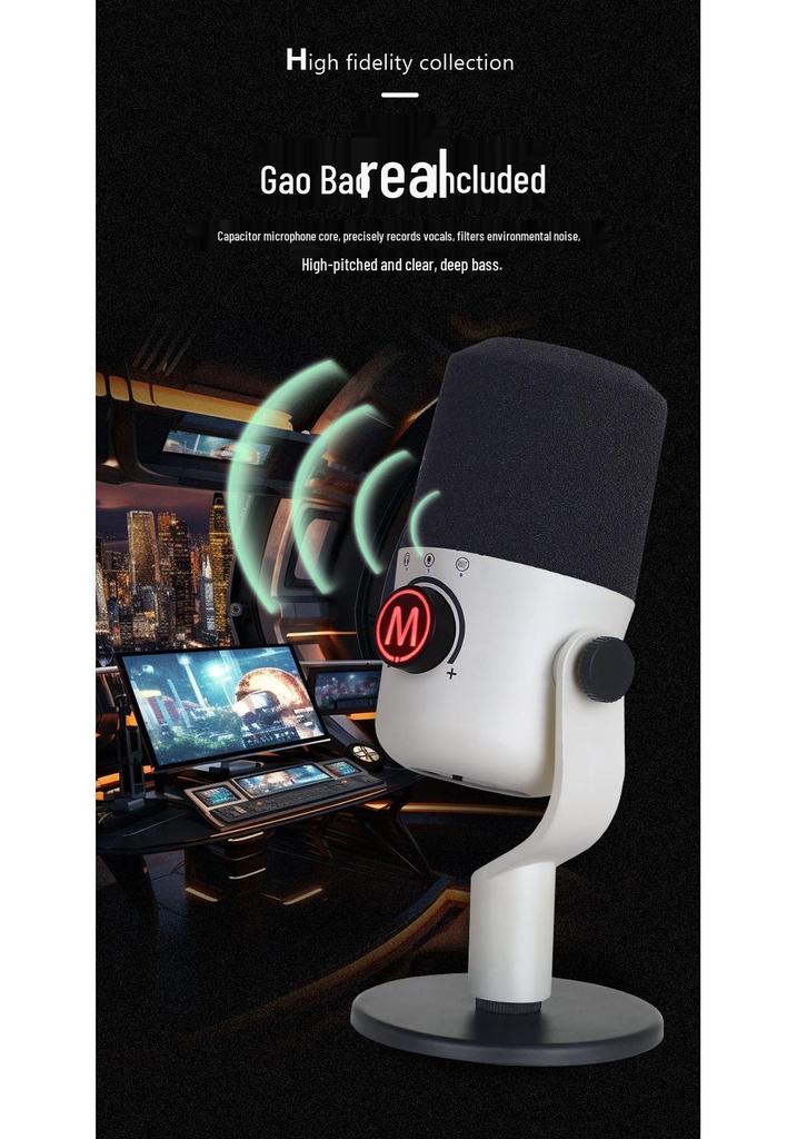 USB Condenser Microphone for Gaming, Streaming, Recording, and Mobile with Smart Noise Reduction