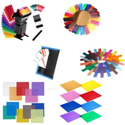 Set Filtre Colorate pentru Fotografie cu Blitz Lumină Moale și Geantă de Depozitare