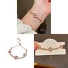 Elegant Floral Alloy Bracelet With Sparkling Zirconia For Women Summer Fashion Accessory