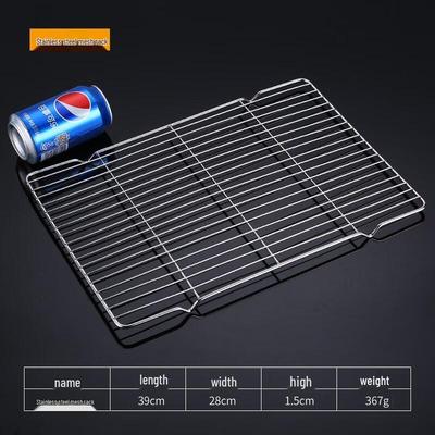 Bandeja Rectangular de Acero Inoxidable para Drenaje de Aceite con Rejilla