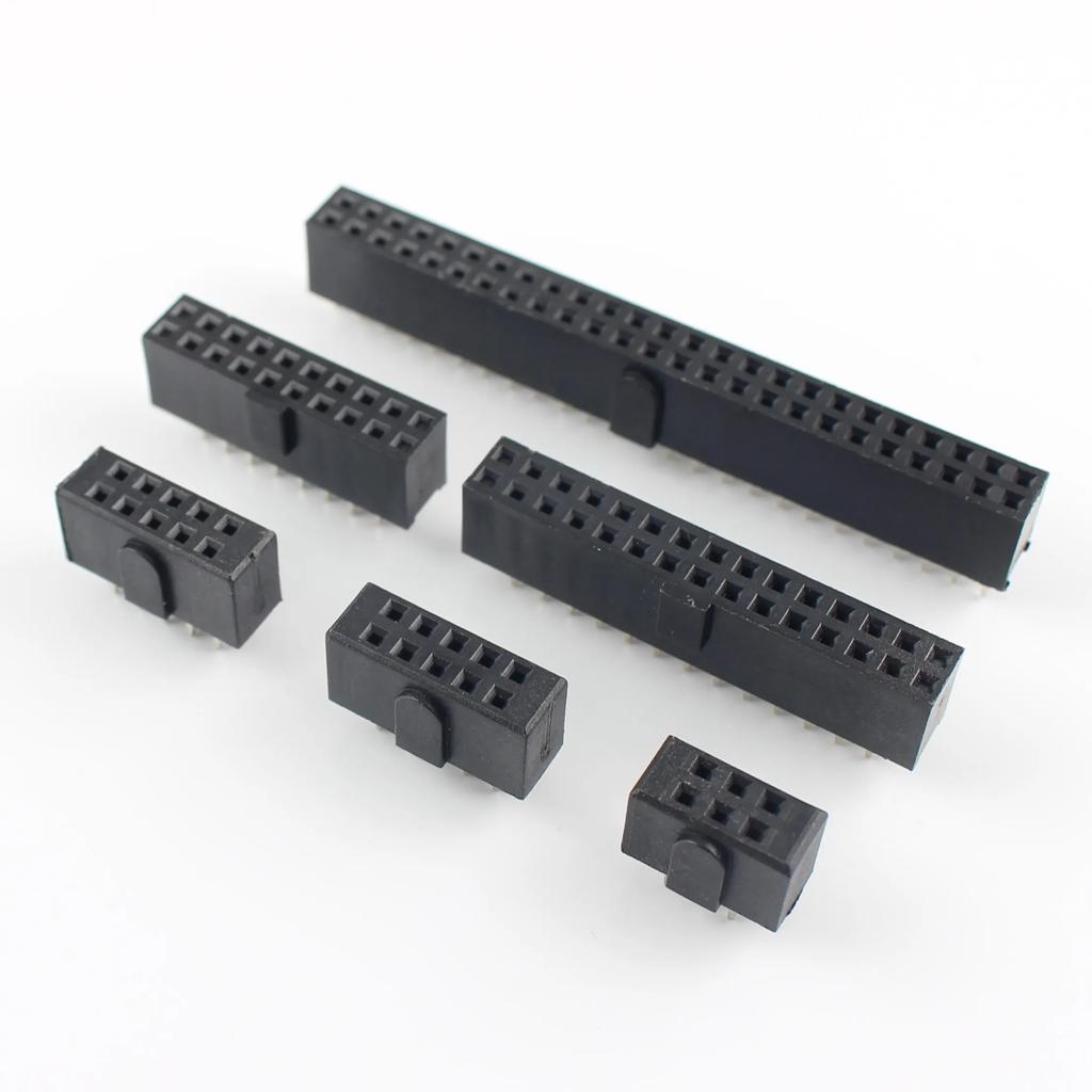 10 buc. Pas 2,54 mm Bandă conector mamă 6/10/14/16/20/26/34/40/50 pini Dublu Drept DIP Conector cu cheie de polarizare 6P 10P 40P 50P