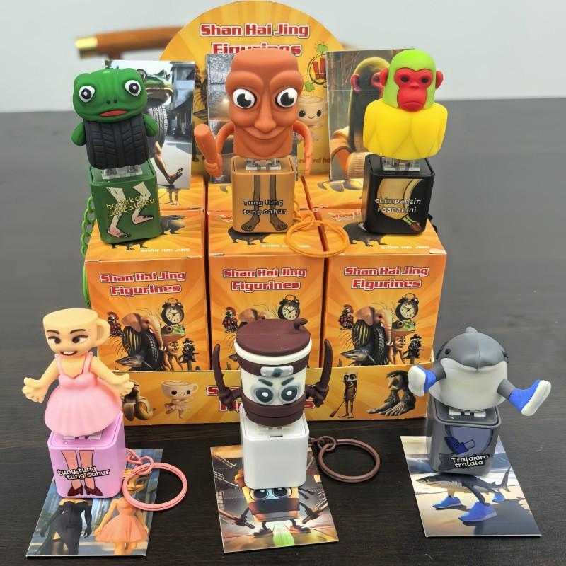Shan Hai Jing Wooden Stick People Blind Box with Voice Ornaments - Coffee Ballet Lady Edition.