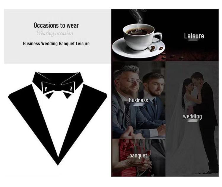 Spring Slim Fit Youth Suit Set - Men's Business Casual Plus Size Tuxedo