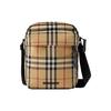 Nastavitelná Crossbody Taška na Rameno se Zipem, Kostkovaná, Vyrobená z Nylonu a Telecí Kůže, Pánská Taška na Rameno, Klasická-Béžová 80732731