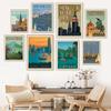World City Landmark Painting Art Posters Florence Shang Hai Manhattan New York Paris Arc de Triomphe Home Eecor for Living Room
