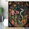 Mysterious Garden Shower Curtain - Flower Room Snake Wall Hanging Living Room, Bedroom Decoration - Charming