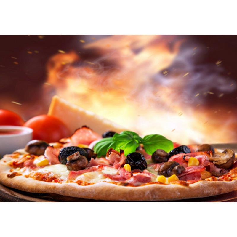 

Delicious Pizza Catering Decorative Kraft Paper Framed Wall Art White card paper (non-adhesive) 30*42 cm