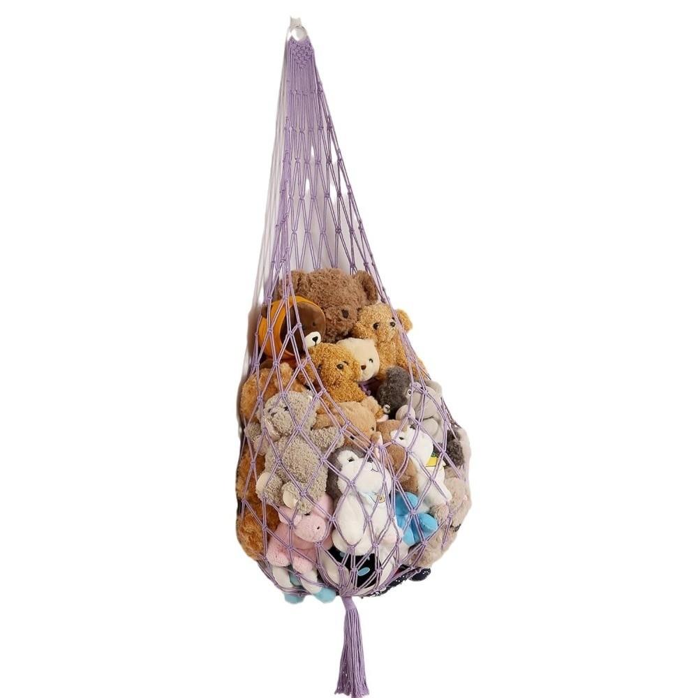 Mesh Hanging Storage Net Home Decor Stuff Animal Organizer Plush Toys Hanging Net Bedroom