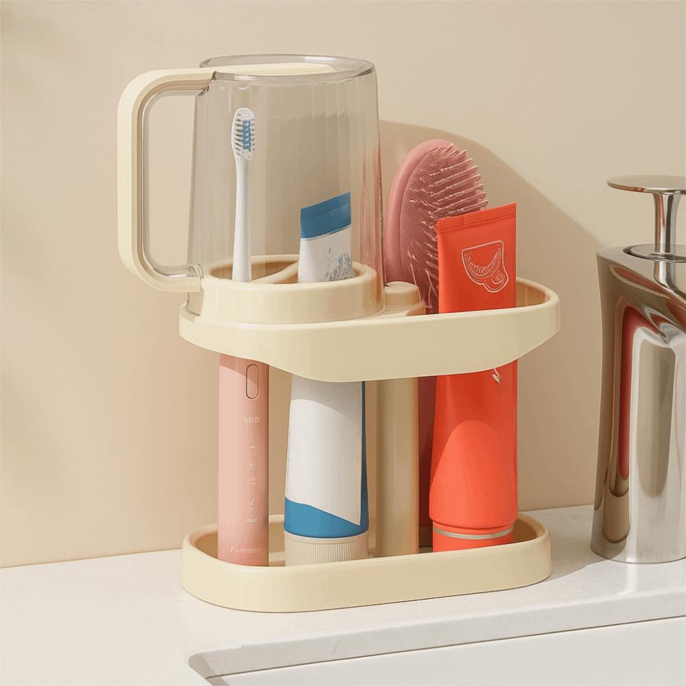 Adjustable Toothbrush Holder Dustproof Mouthwash Cup Cup Storage Rack  Student Dormitory