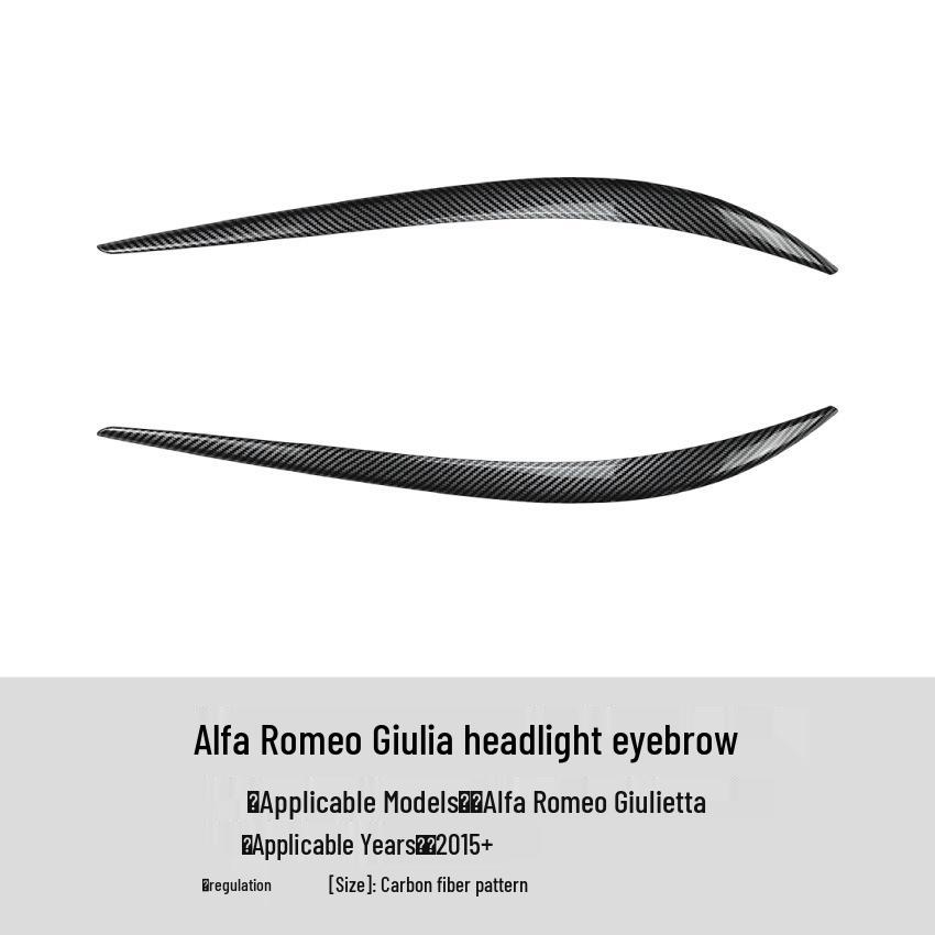 Headlight Eyebrows Stickers for Alfa Romeo Giulietta Giulia 2015+ Exterior Modification