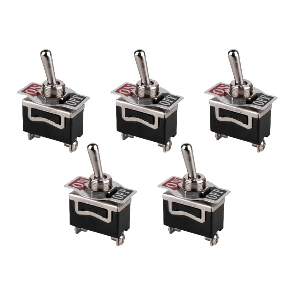 10PCS/5PCS Car Boat Rocker Toggle Switch Heavy Duty Rocker Toggle 2Pin Metal Boot Cap Cover SPST ON/Off Switch for Car RV Marine