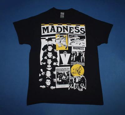 Vtg Madness Band Short Sleeve Cotton Black T Shirt For Men All Size SE083 Unisex T-Shirt