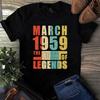 March 1959 The Birth Of Legends Vintage Unisex Men's and Women's T-shirts