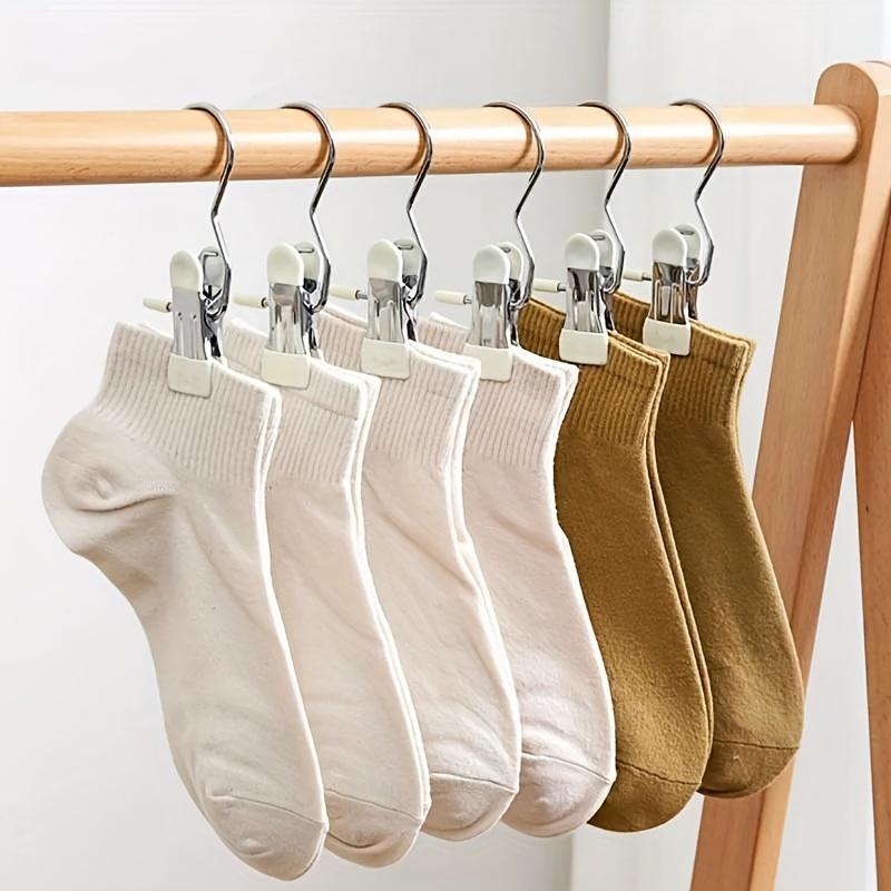 10pcs Metal Pants Hangers with Clips,Space-Saving Closet Organizer for Household Storage, Hat and Clothing Rack Accessories