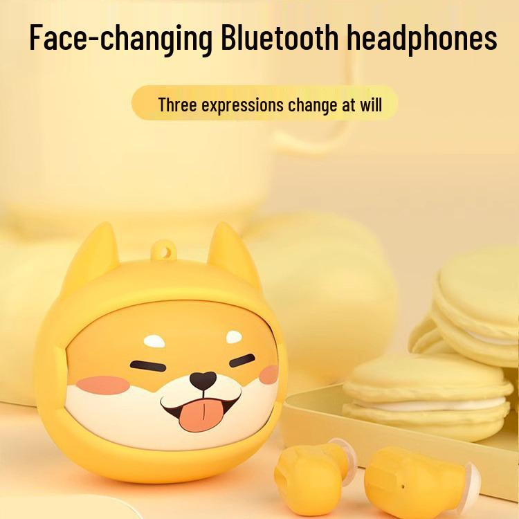 Trendige Bluetooth-Ohrhörer: Drehbares Gesichtswechsel-Design, In-Ear-HD-Sound, Geringe Latenz für Gaming