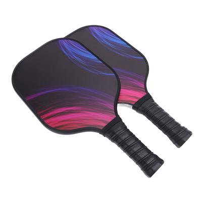 2PCS Pickleball Paddles Set Carbon Fiber Silicone PU PVC 16mm Lightweight Pickle Ball Rackets with Pickleballs and Storage Bag