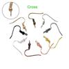 100pcs/lot 20*17mm 10 Color Iron Bead Charms Earring Wires With Ear Hook Earrings Clasp Findings Supplies For Jewelry Making DIY