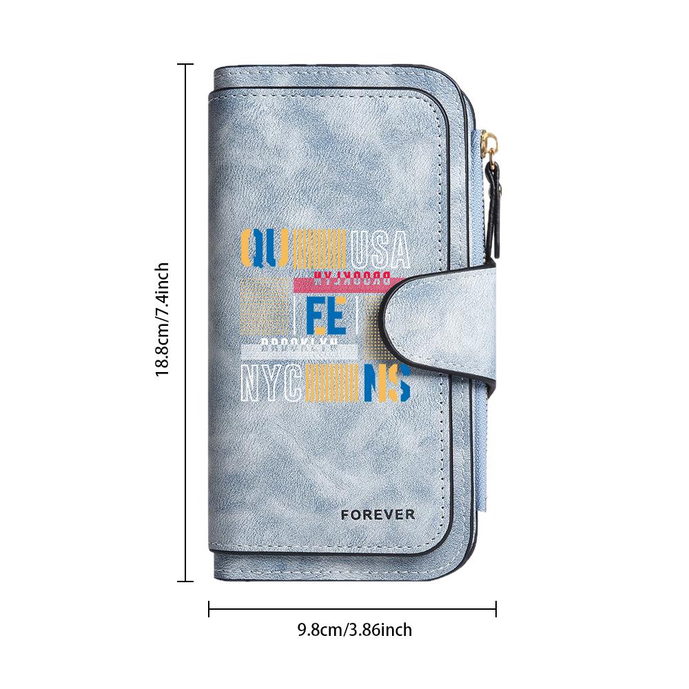 Stylish Printed Long Wallet Portable Multi Slot Purse for Daily Use Fashionable Card Holder