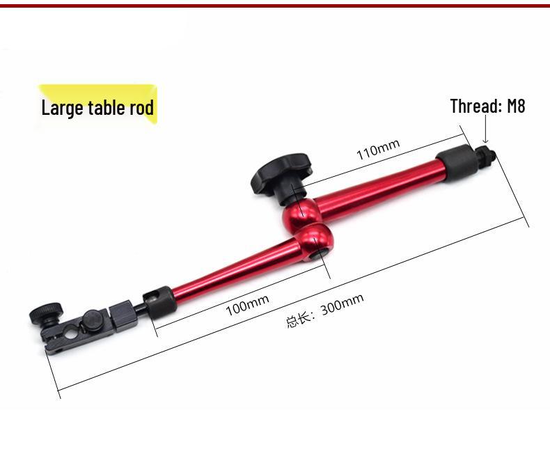 Magnetic Table Base Dial Indicator with Universal Bracket and Fine Adjustment Rod