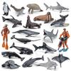 Realistic Pvc Orca Devil Fish Sea Lion Penguin Dolphin Ocean Animal Diver Model Set