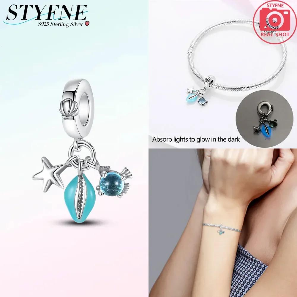 Firefly Ocean Star Octopus Copper Charms And Fish Glowing Changing Color Trendy Original Bracelets Diy Fine Jewelry Gifts