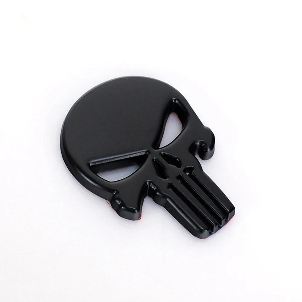 Skull Metal Car Stickers Car Emblem Scratch Stickers Fuel Tank Decoration Tail Side Marker Body Stickers