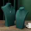 1pc Fashion Velvet Mannequin Bust Necklace Display Stand Portrait Jewelry Pendant Rack Holder Counter Display Props