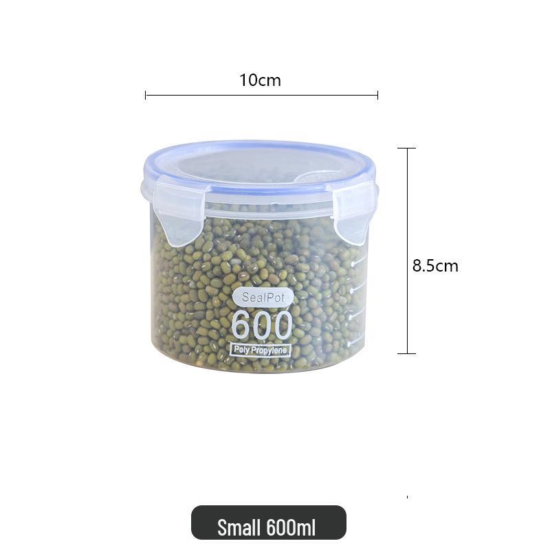 Large Airtight Transparent Plastic Food Storage Jar
