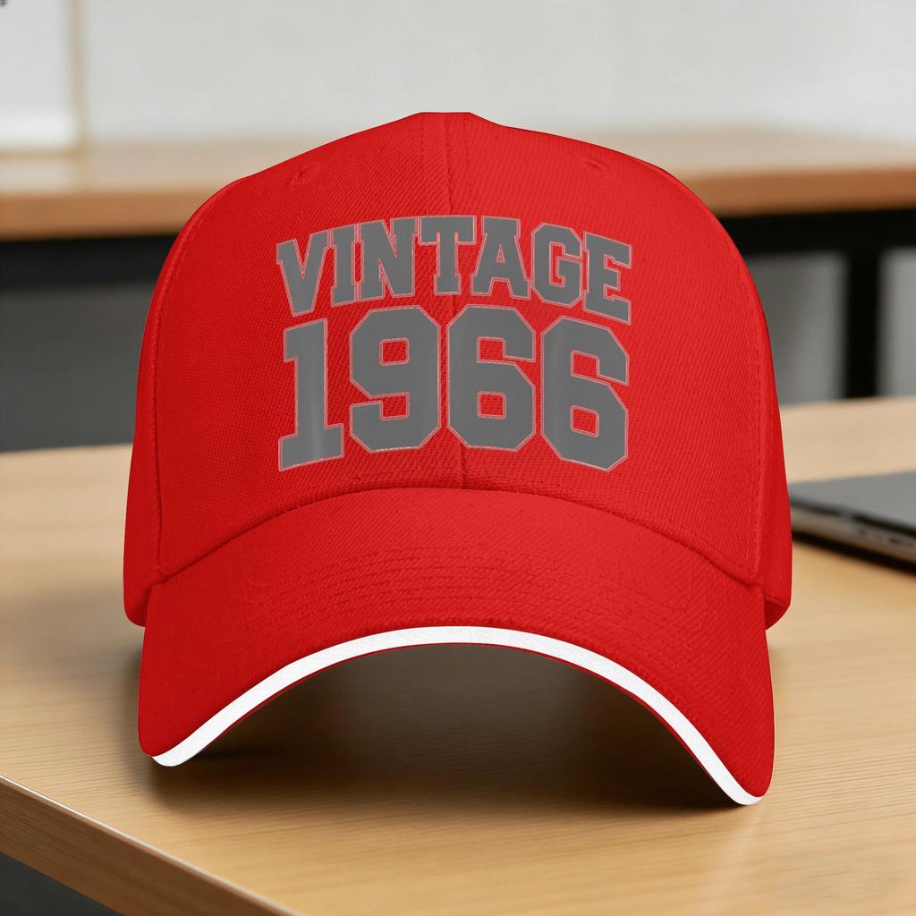 60th Birthday Vintage 60 Years Old 1966 Retro Baseball Cap  Unisex Women Design Hip Hop Hats Summer Y2k Cool Sun Visor Snapback Cap