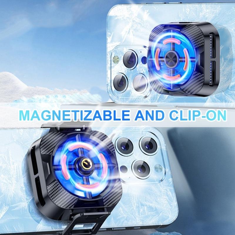 Phone Semiconductor Heatsink Cellphone Coolers ,Cellphone Radiator with LED Light Magnetic / Clip On Radiator