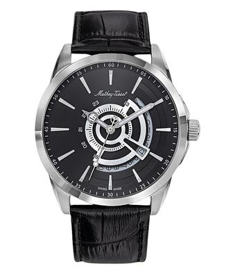 Mondo Leather Strap Black Dial Quartz H711AN Men's Watch
