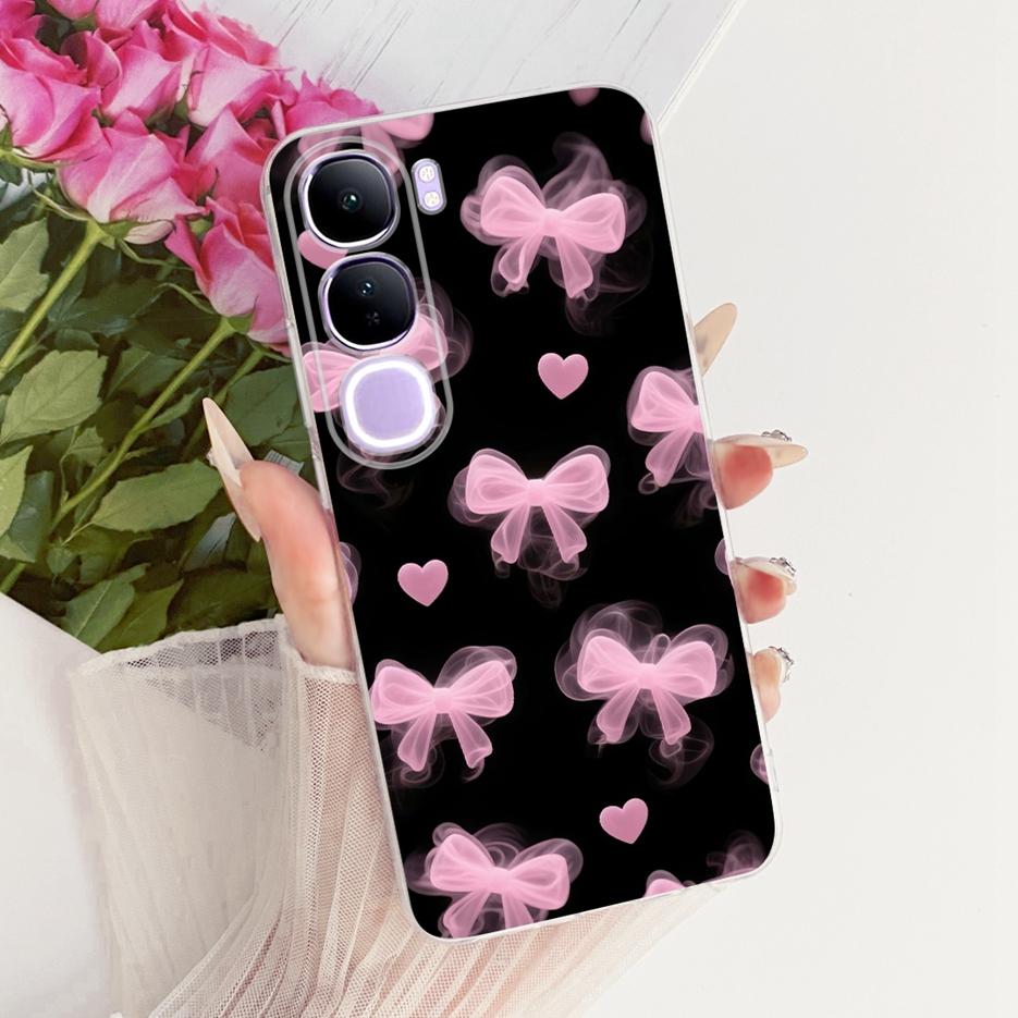 For Vivo V40 Lite 4G 5G Case V2417 Cool Lion Butterfly Painted Cover For Vivo Y200 5G Soft Slim Phone Case For Vivo Y300 5G Bags