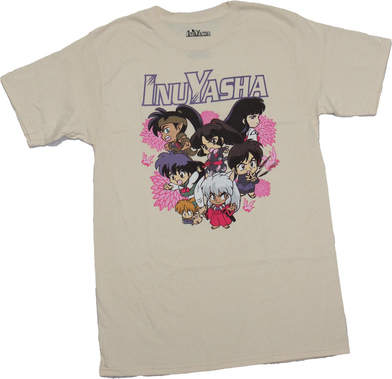 Inuyasha Mesn T-shirt Chibi Cast Under Name Logo S