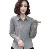 2025 Autumn/Winter Women's Double-Sided Velvet Shirt: Stylish, Solid Color, Long Sleeve, Slimming Fit, Collar Detail.