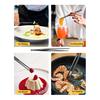 3 Bucăți 25 cm Pensete de Bucătărie Pensetă Fină Clește Pensetă Oțel Inoxidabil Clește pentru Grătar Pensete Lungi pentru Gătit pentru Fructe de Mare Plating și Servire