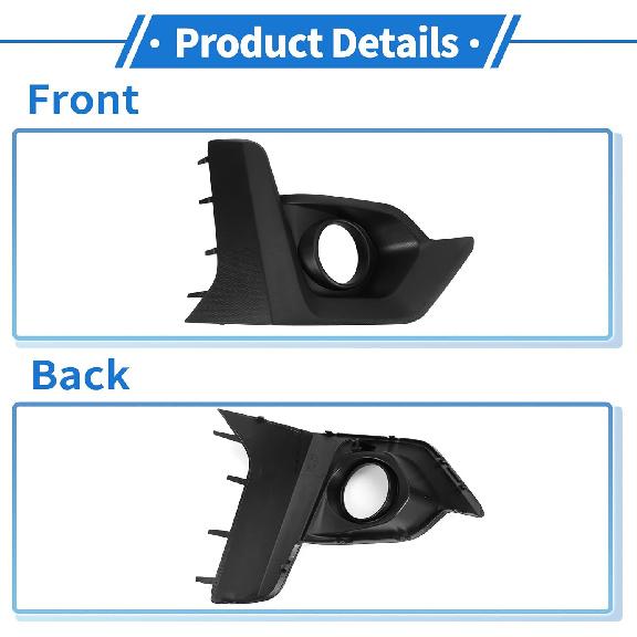 Fog Light Grill Front Lower Bumper Fog Light Cover Inserts No.57731FL860 for Subaru Crosstrek 2021-2022 Black ABS 1 Pc Front Right Car