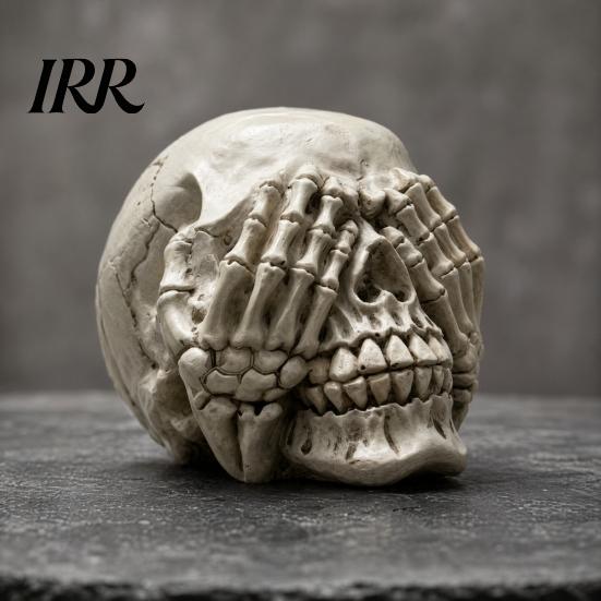 Figurine Crâne Figurine d'Halloween, Ne Voit Pas Entend Pas Ne Parle Pas Tête de Squelette Texture Réaliste Statue, Décoration Intérieure Résine Gothique pour Bureau, Étagère, Cheminée,