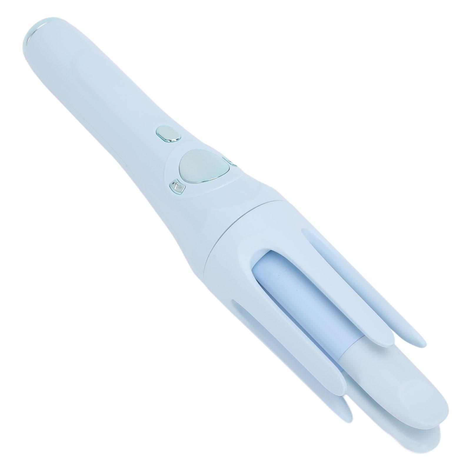 

32MM Automatic Curling Wand USB Rechargeable Hair Curler with Dual Rotation Function Blue