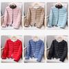 Women's Jacket Autumn Winter Ultra Light Down Cotton Collarless Padded Coat Matt Fabric Lightweight Warm Female Windbreaker Park