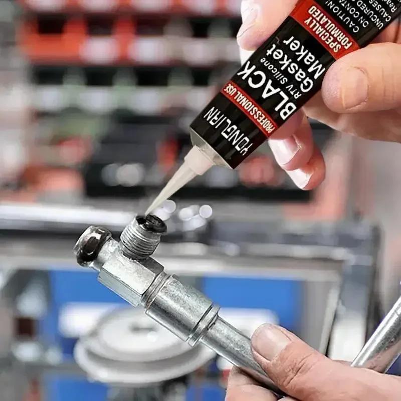 Motorafdichtmiddel Auto Hoge Temperatuur Siliconen Reparatie Lijm Zwart Vloeibaar Pakkingsmiddel Oliebestendig Pakkingvrij Auto Afdichtmiddel