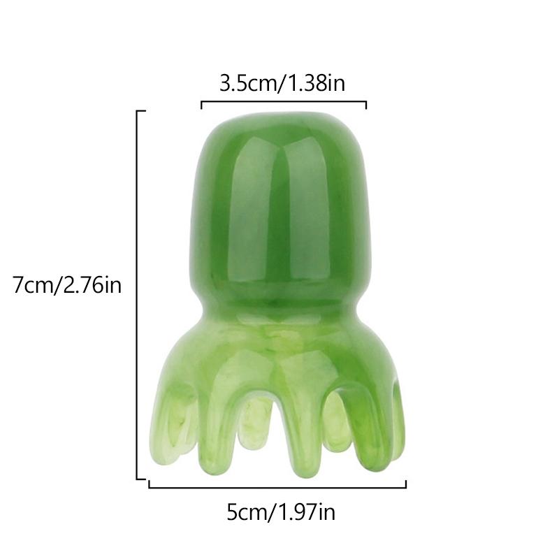 Head Octopus Comb Resin Meridian Acupoint Scraping Scalp Stick For Face Body Massage Brush Acupuncture SPA Gua Sha Beauty Tools