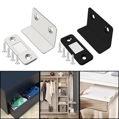 Magnetic Cabinet Door Latch Magnet Door Stop Furniture Invisible Door Closer 38*25*17MM Punch-free Door Stopper Furniture Hardwa