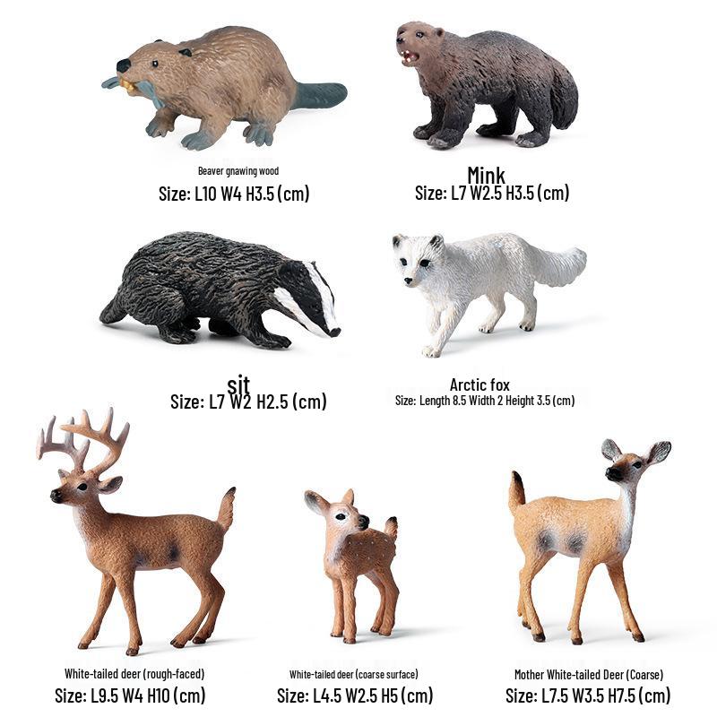 Cross-Border Christmas Wildlife Deer Model Cake Decoration Set