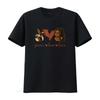 Streetwear Peace Love Locs Black Girl Glitter Print Casual T Shirt Vintage Washed Graphic Unisex Homme Versatile Fashion