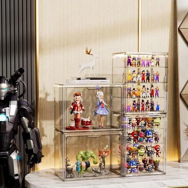 NHQZ Vitrine Exposition Transparent, Vitrine Figurine, Vitrine pour Collection, vitrine Voiture Miniature pour Figurines, Jouets, Objets de Collection