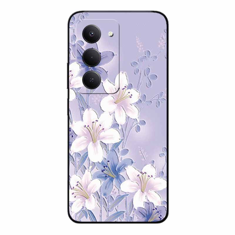3D Emboss Cases For Redmi 15 5G 4G Relief Emboss Soft Silicone Back Cover For Xiaomi Redmi15 Flower Relief  Funda Redmi 15 4G 5G