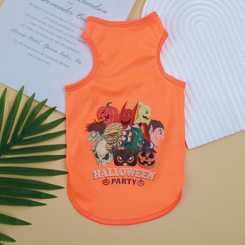 

Halloween Limited Edition Backpack, Bat Skull Ghost Festival Teddy Bichon Clothes S