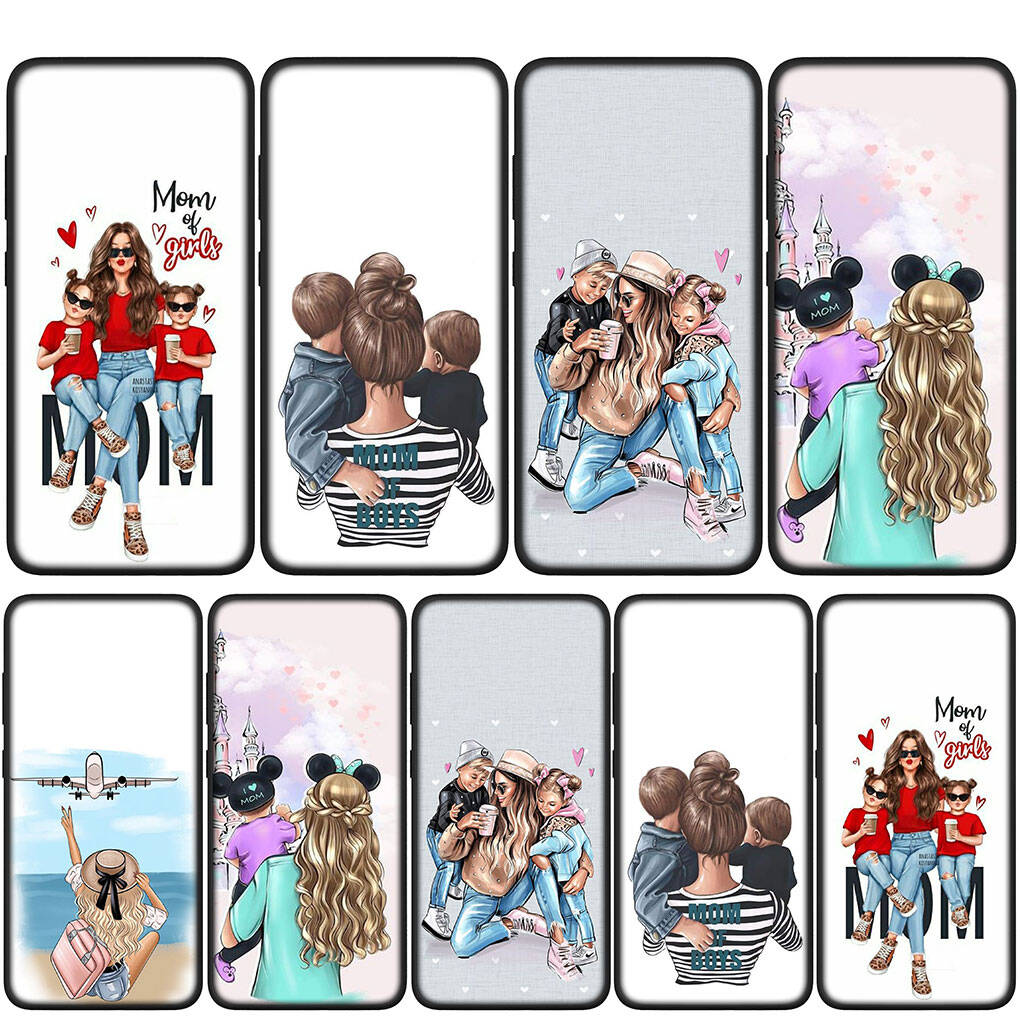 Cover for iPhone 17 16 15 Xiaomi Poco Redmi Note 14 13 12 11 Pro Max Samsung Galaxy S25 S24 S23 OPPO Huawei Woman Baby Girl Mom Family Boy Phone Case