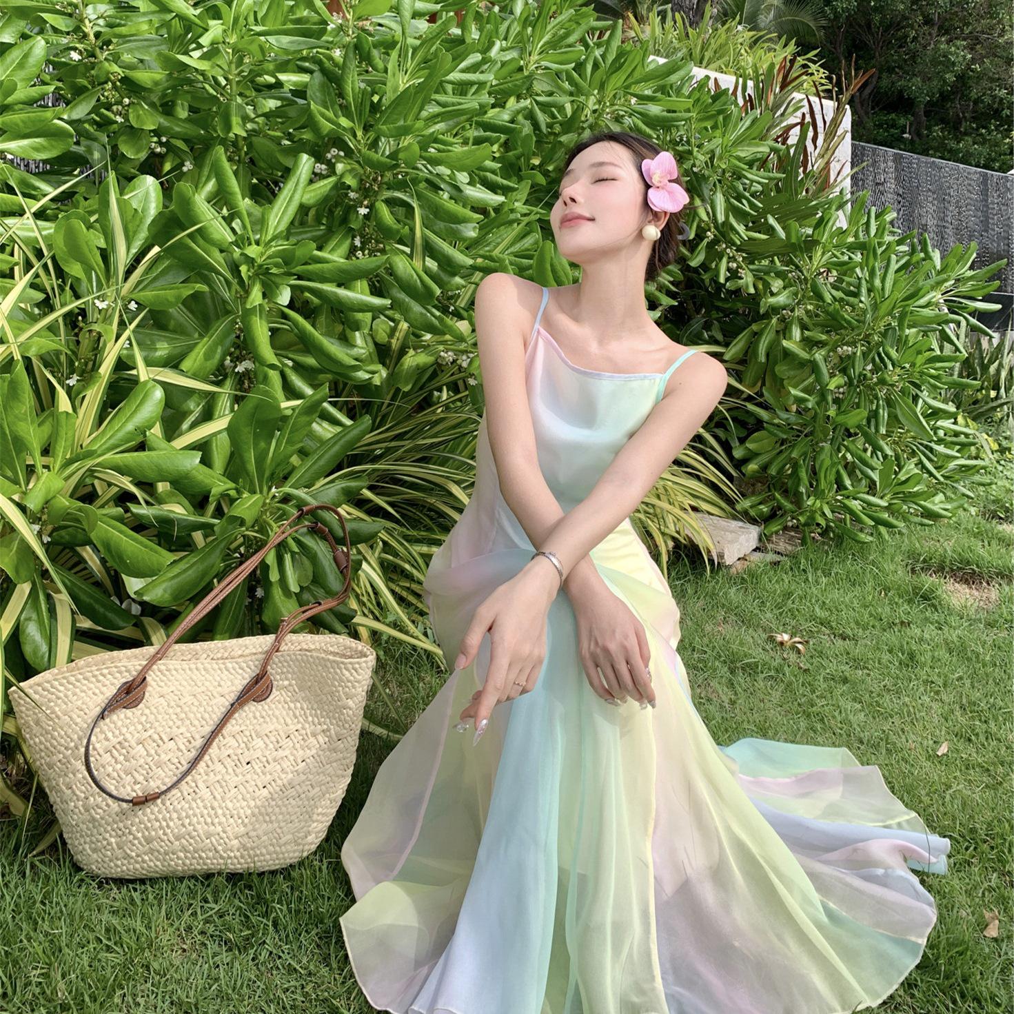 

Летнее платье-сарафан в французском стиле для женщин - Пляжный отдых Small