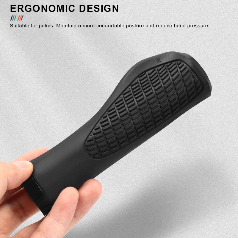 Bicycle Grips Ergonomic Rubber Soft Comfortable Bike Handlebar Cover Single Lock On Anti-Slip Shock Absorption MTB Accessories